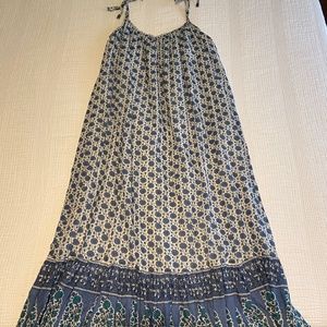 India Edit by Emerson Fry Blue and White floral sundress